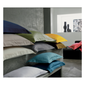 Taie oreiller Satin 100% coton peigné longues fibres 120 fils/cm² - 13 coloris - Blanc des Vosges